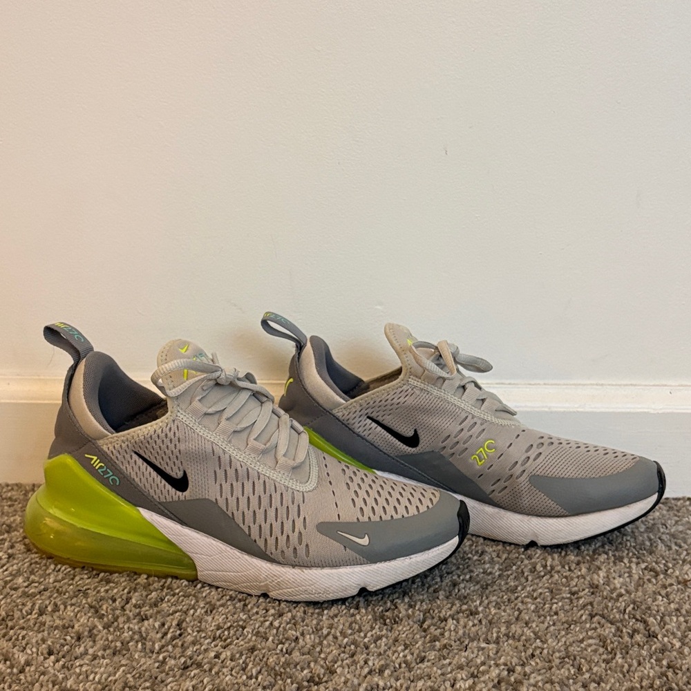Nike Air Max 270 Gray with Neon Accents